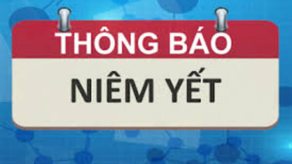 Thông báo niêm yết công khai hồ sơ mất giấy CNQSD đất