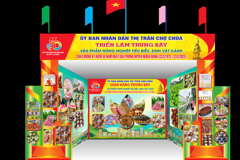 Triển lãm trưng bày sản phẩm kỷ niệm 50 năm ngày Giải phóng huyện Nghĩa Hành (23/3/1975-23/3/2025)